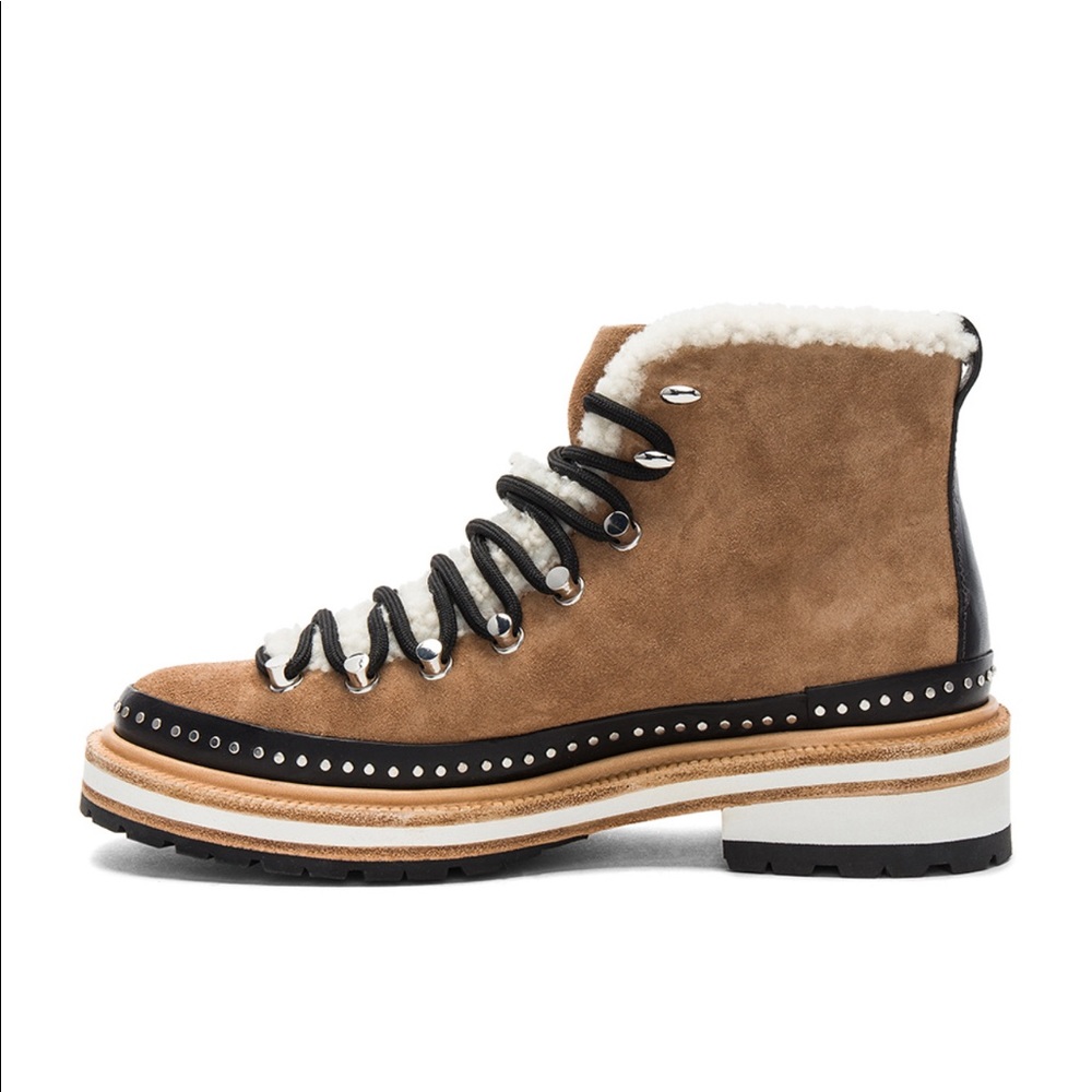 Rag & Bone Compass Boot in Camel & Shearling